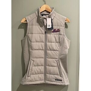 New York Mets Cutter & Buck Women's Evoke Hybrid Eco PrimaLoft Softshell Vest